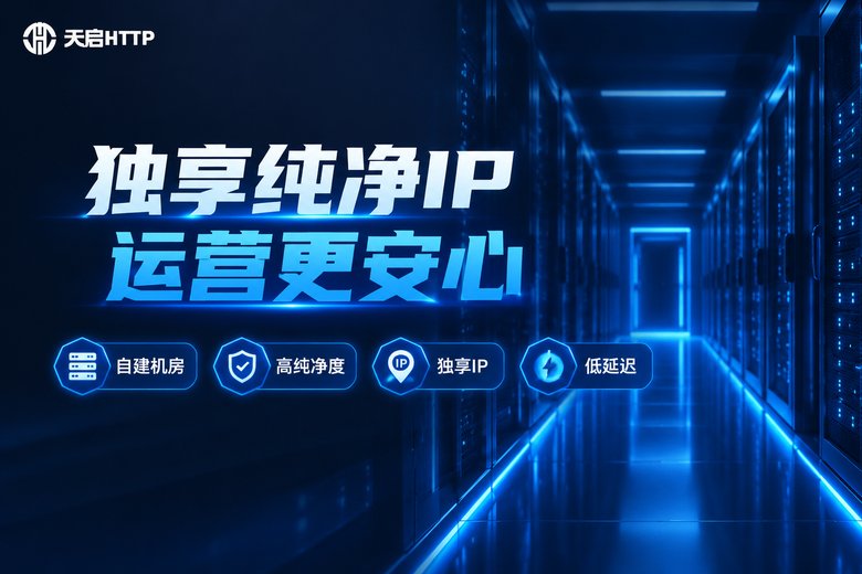 天启HTTP独享代理IP品牌优势信息图