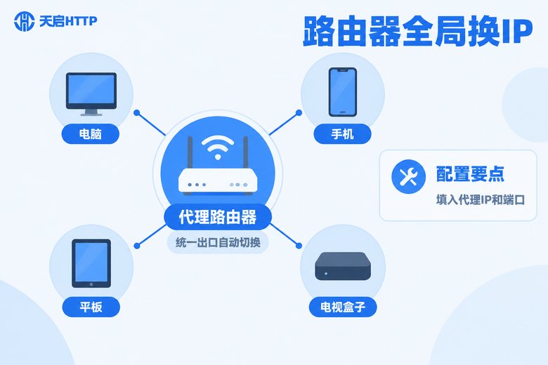 路由器全局自动切换IP信息图