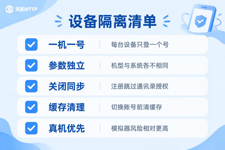 多账号设备隔离检查清单信息图