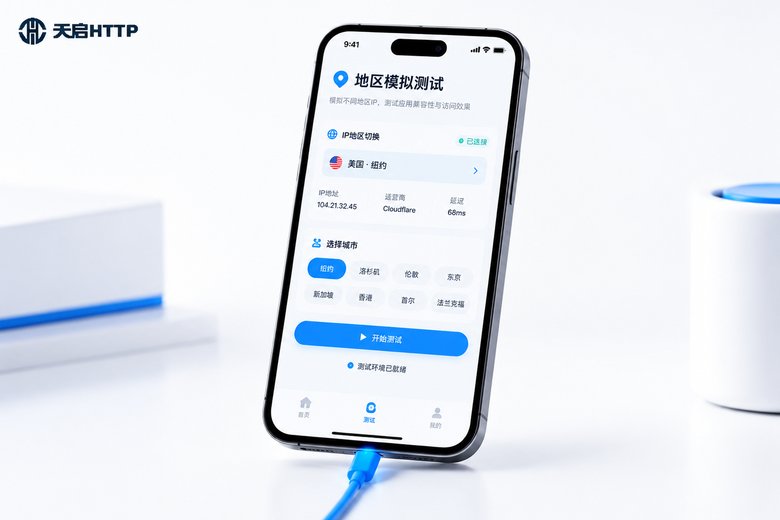 APP兼容性测试如何模拟地区！移动代理IP配置与测试教程