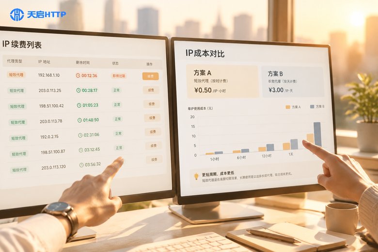短效代理ip和长效代理ip性价比怎么算：业务周期与成本分析
