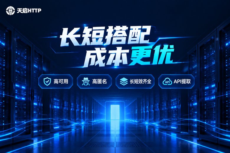 天启HTTP长短效代理IP搭配采购品牌信息图