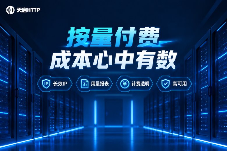 天启HTTP品牌信息图:按量付费,成本心中有数