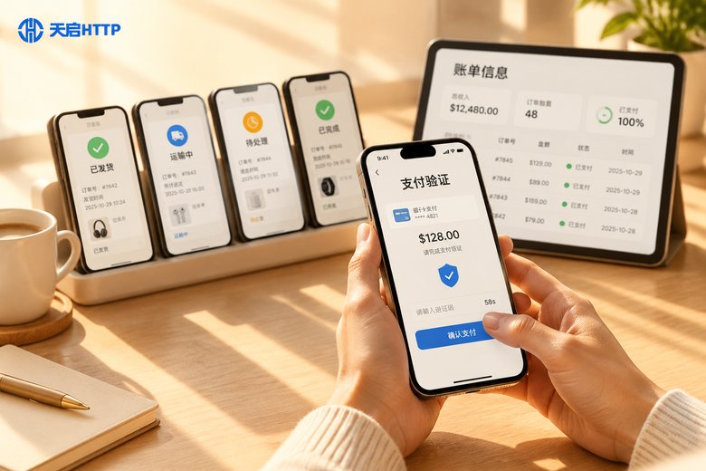 手机支付验证页面与账单信息看板特写