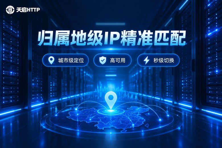 天启HTTP归属地级IP精准匹配品牌图