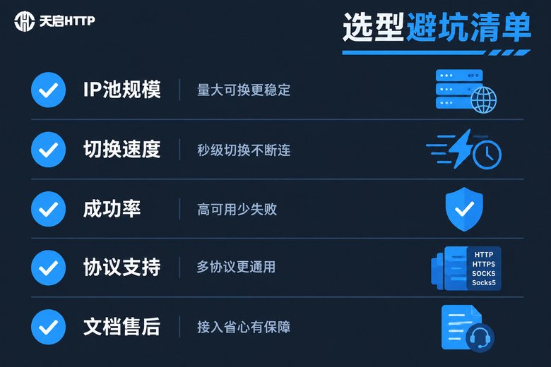 代理切换工具选型避坑清单信息图