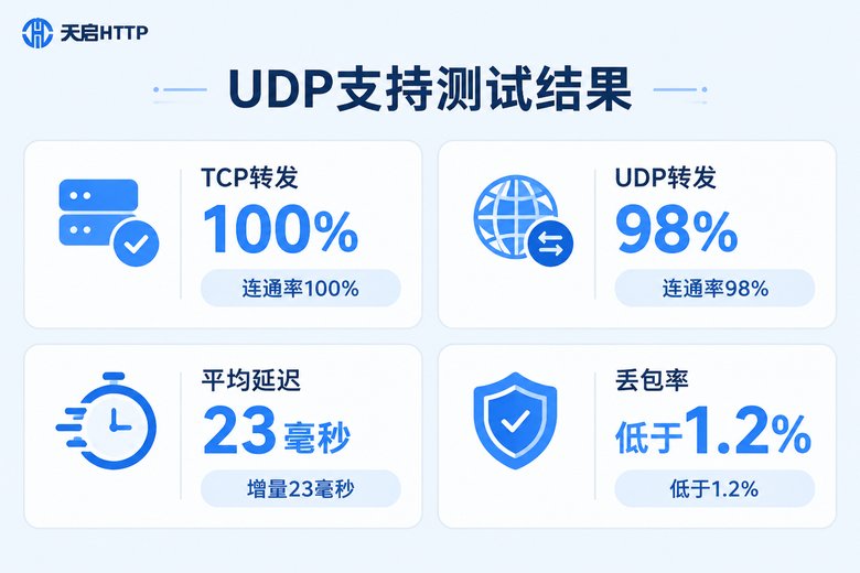 SOCKS5代理UDP支持测试数据信息图